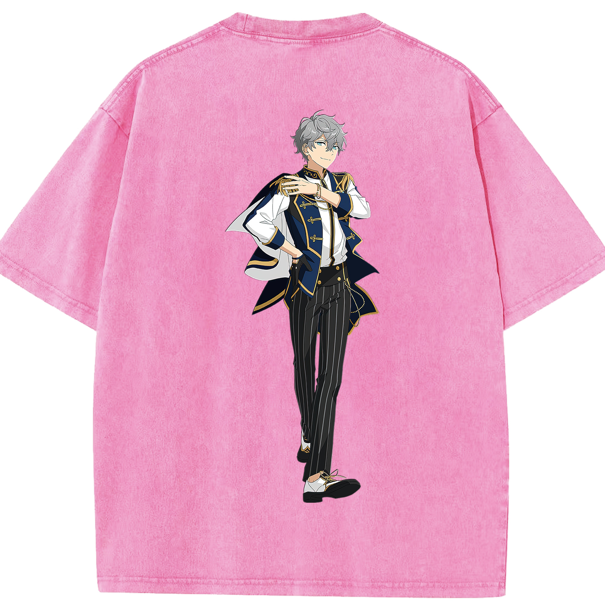 （画像用） あんさんぶるスターズ! Ensemble Stars 綿100% ヴィンテージ風 半袖Tシャツ（背面プリント）